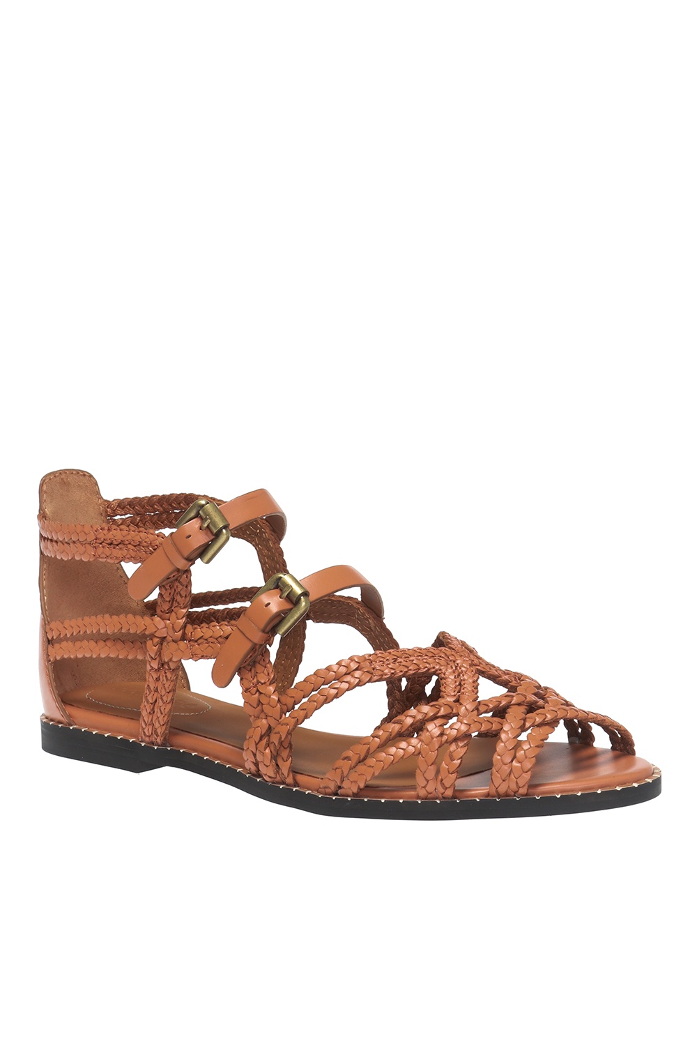 Brown Adria woven sandals See By Chlo Vitkac GB